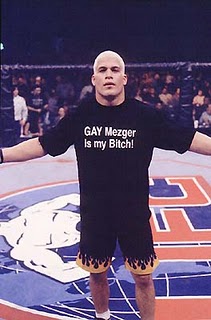 Tito Ortiz inside the UFC octagon after the Guy Mezger fight.