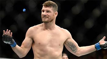 Michael Bisping wins in UFC octagon.