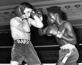 Nigerian boxer Young Ali against Barry McGuigan.