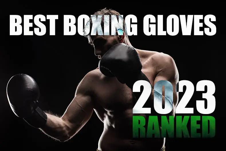 A boxer wearing boxing gloves poses for the best boxing gloves in 2023.