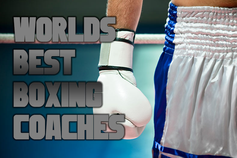 Boxer in white shorts for the worlds best boxing coaches.